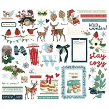 Simple Stories Die Cuts - Bits & Pieces / Simple Vintage Flannel Season (54 pieces)